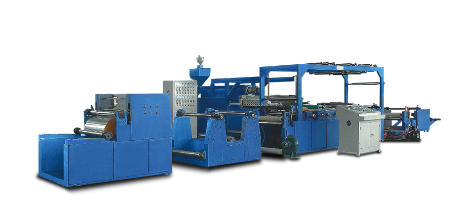 Plastic film laminating machine